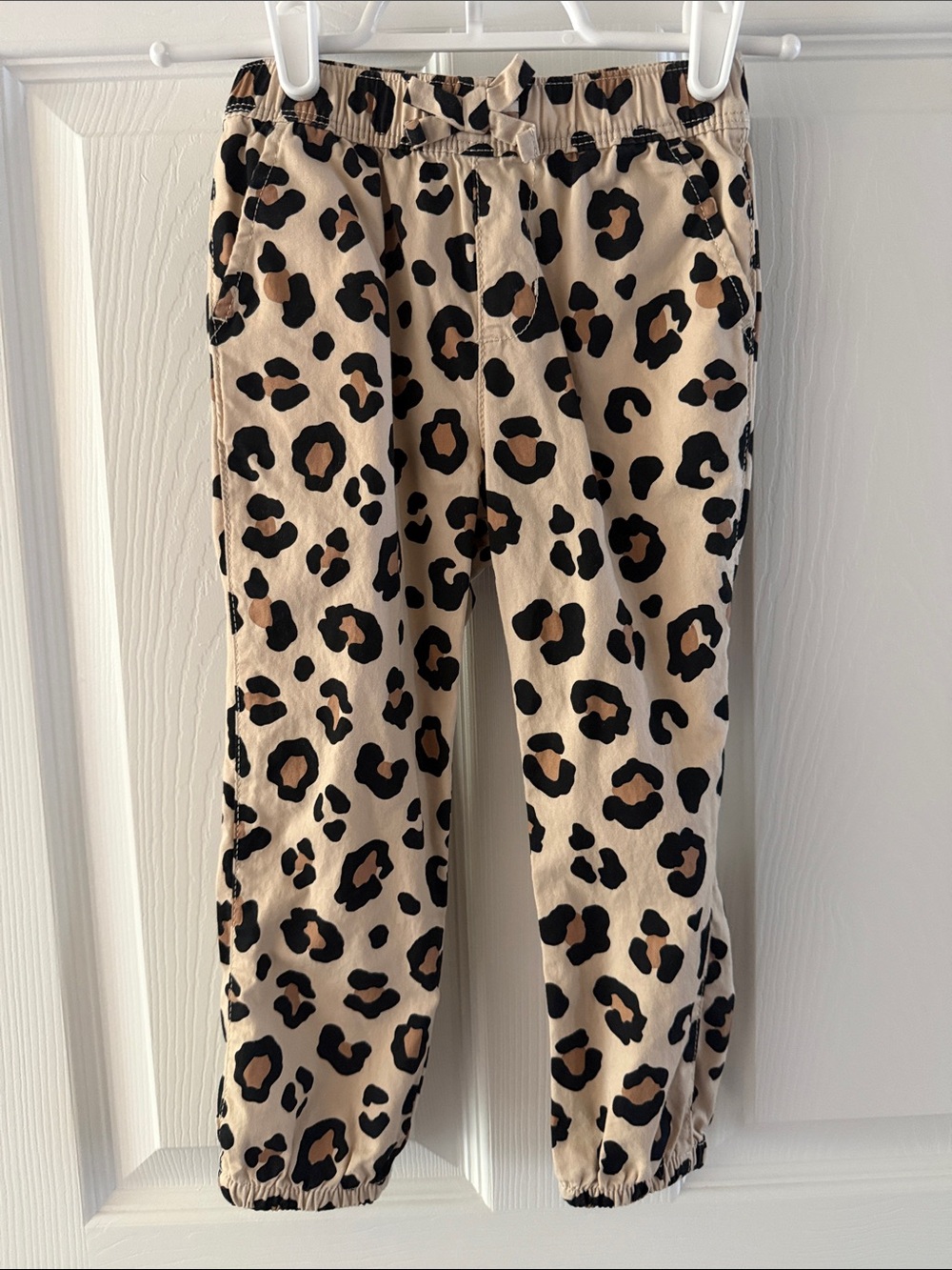 The Children’s Place Leopard Print Elastic Waist Pants - Beige & Black, Size 3T